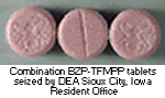 photo-seizure of combination BZP_TFMPP tablets 