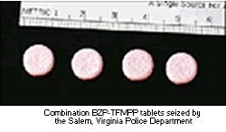 photo-seizure of combination BZP-TFMPP tablets