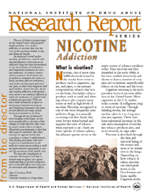 Nicotine Addiction Research Report Cover