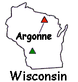 [image:] Map shows location of Argonne Experimental Forest in Northeastern Wisconsin.