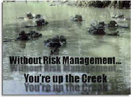 Without Risk Management ... You're up the Creek Poster