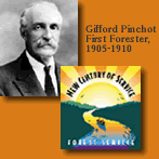 Photo of Gifford Pinchot and New Century of Service logo
