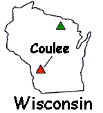 [image:] Map shows location of Coulee Experimental Forest in southwestern Wisconsin.