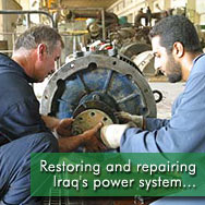 Restoring and repairing Iraq's power system...  Click for more photos