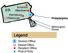 Philadelphia Field Division Map