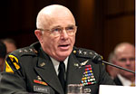 Army Gen. Leon J. LaPorte appears before the Senate Armed Services Committee on Sept. 23 to testify on the global posture review of the U.S. military. Photo by Master James M. Bowman, USAF