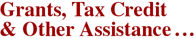 Grants, Tax Credit and Other Assistance