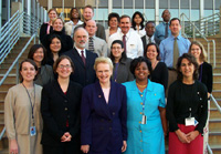 Click for enlarged pictures of Dr. Duke with scholars 