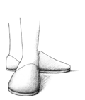 Una imagen de pies llevando zapatillas.