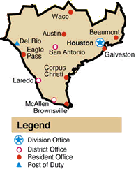 Houston Division map