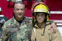 Chief Master Sgt. Anthony Rabonza and Airman Nick Rabonza
