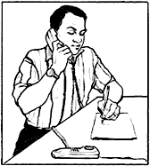 Hombre hablando por telfono.