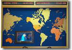 Image of the world clock at LHC