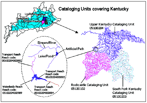 A color diagram showing Cataloging Units covering Kentucky.