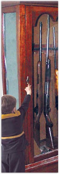 Here's a good reason to keep your gun cabinet locked.