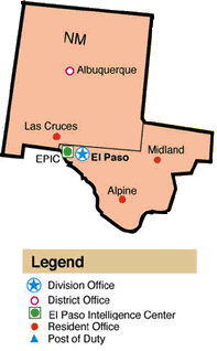 El Paso Field Division Map