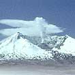 Link to Cascades Volcano Observatory. Icon shows a photo of a volcano spewing smoke.