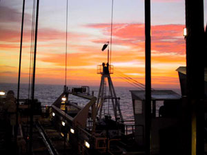 Sunset from the Drillship