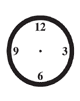 Imagen de un reloj en blanco para anotar la hora cuando se toma la medicina.
