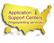 Application Support Centers (fingerprinting services)