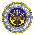 Naval Station Norfolk seal with anchors, trident and rope