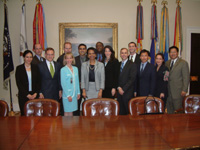 National Security Advisor Condoleezza Rice meets with 2003-2004 Class of Fellows.