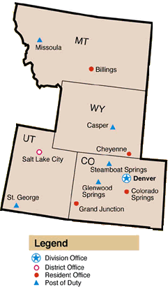 Denver Field Division Map