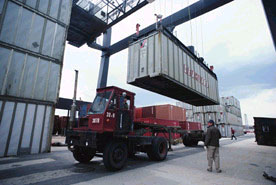 photo - cargo being loaded onto a truck