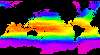 [Image of Global Ocean Model Sea Surface Temperature Field]