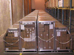 Photograph of "push packages" of medical supplies