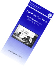 Image link to the Right to Vote -- a brochure