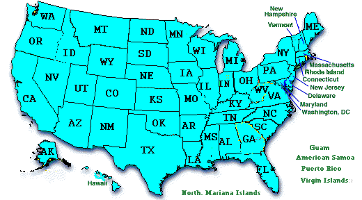 Waiver map of the U.S.