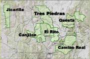 Map of Carson National Forest