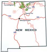 State Map of New Mexico