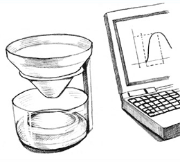 Illustration showing an Uroflowmeter