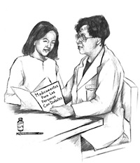 Doctor y paciente hablando
