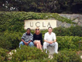 Interns on the campus of the University of California at Los Angeles.