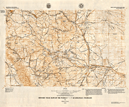 Thumbnail Image of Historic Trail Map of the Pueblo 1 x 2 Quadrangle, Colorado - 1975, Sheet 1 of 2