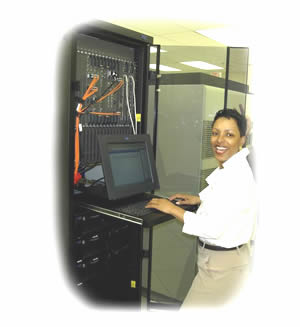 OPM employee at the computer