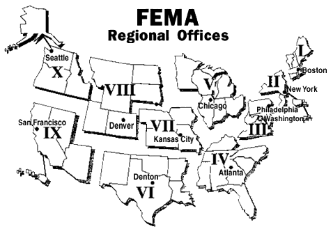 US Map of the Regions, this is an image map, please refer to the text links below.