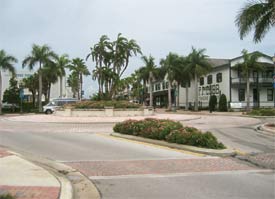 The roundabout on Avenue A serves as a gateway to downtown Fort Pierce.
