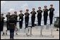 A band plays during the arrival ceremonies for the leaders of the G8 member nations at Hunter Army Airfield in Savannah, Ga., Tuesday, June 8, 2004. White House photo by Paul Morse.