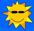 Smiling sun, wearing shades