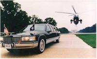 Presidential Helicopter and Limo