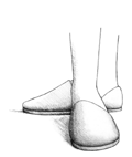 Image of feet wearing slippers.