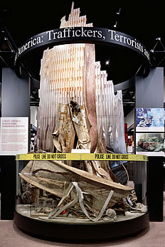 Target America Exhibit - World Trade Center sculpture