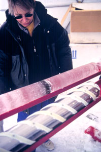 Layer of Dust Inside Ice Core
