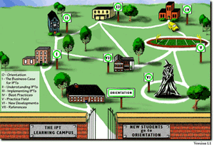 Graphical image to represent a mock campus