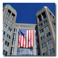 U.S. flag on NSF building