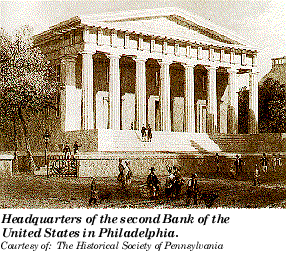 Headquarters of the second Bank of the United States in Philadelphia